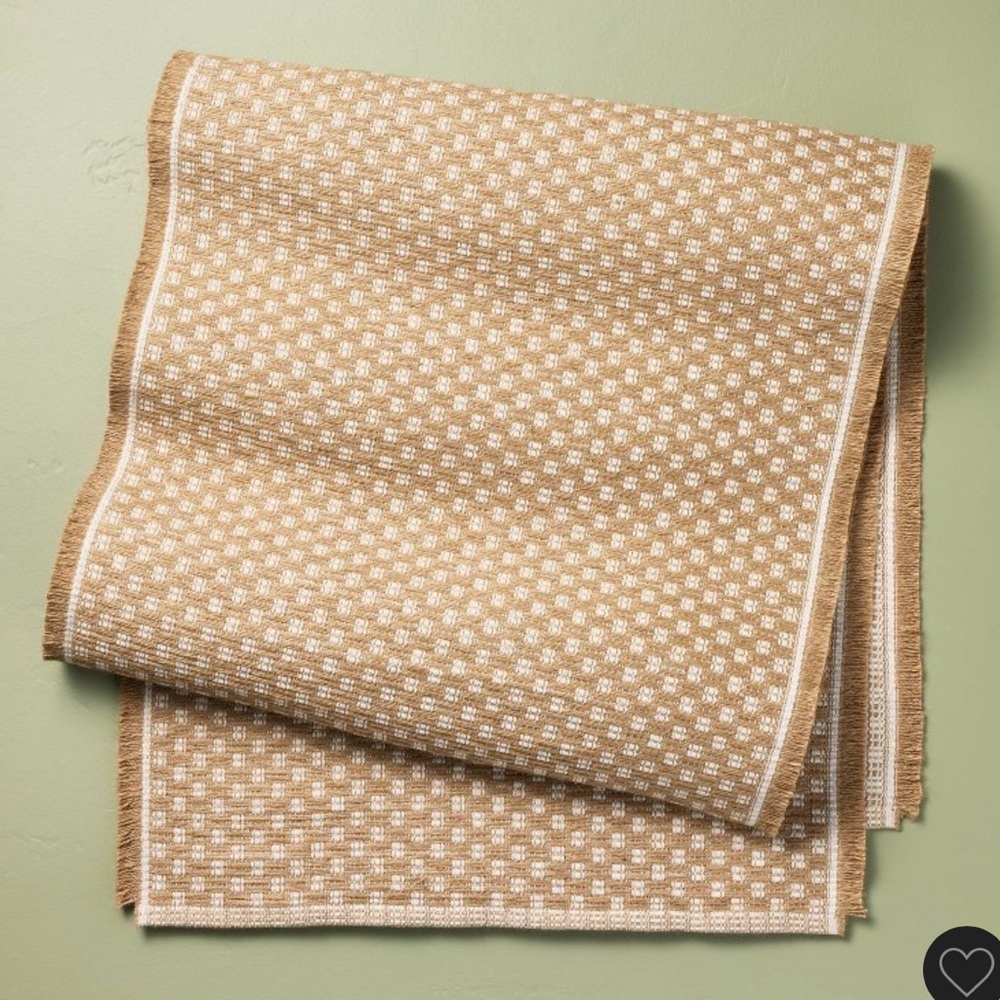90”x20” Hearth and Hand Table Runner Jute